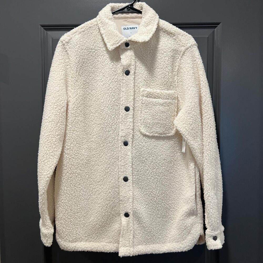 Sherpa off white jacket men's size S NWT
